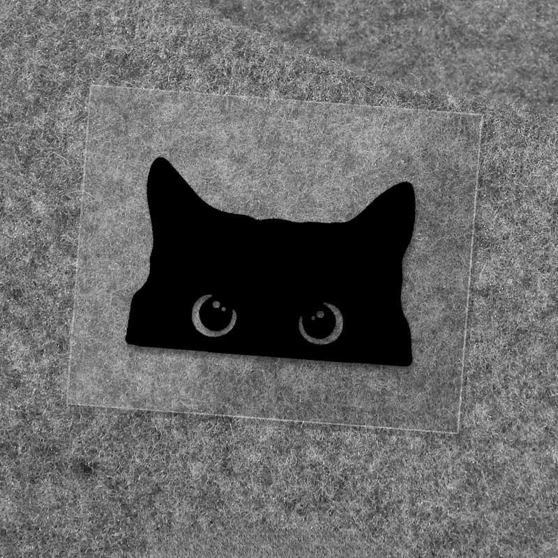 Black Cat Peeking Cat For Car Bumper Window Wall Vinyl Decal Sticker FREE  SHIP