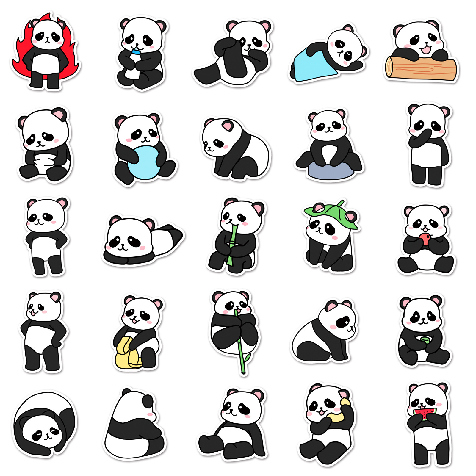 Cartoon Giant Panda Stickers Cool Room Diy Waterproof - Temu