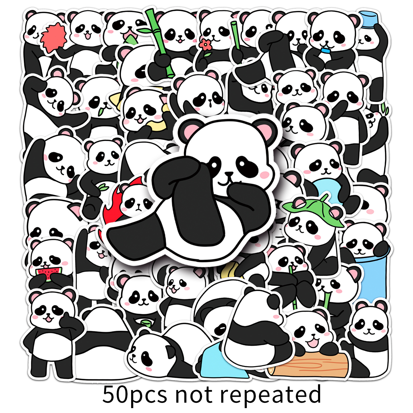 Cartoon Fat Panda Stickers Cool Room Diy Waterproof - Temu