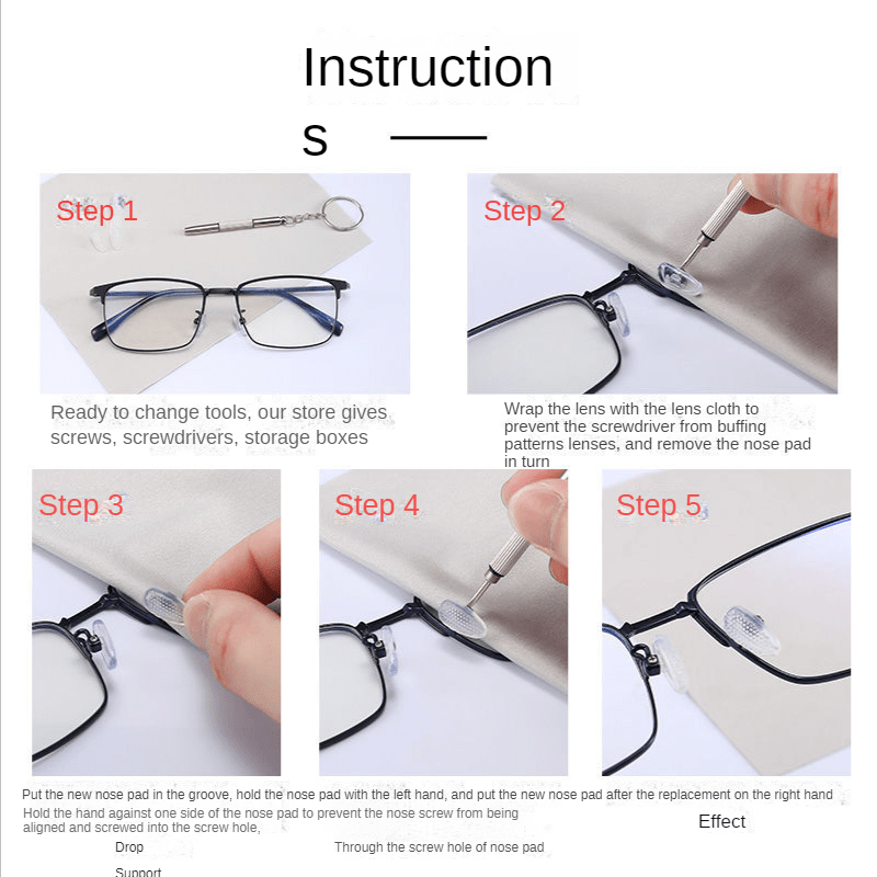 How to Replace Nose Pads on Glasses: 10 Steps (with Pictures)