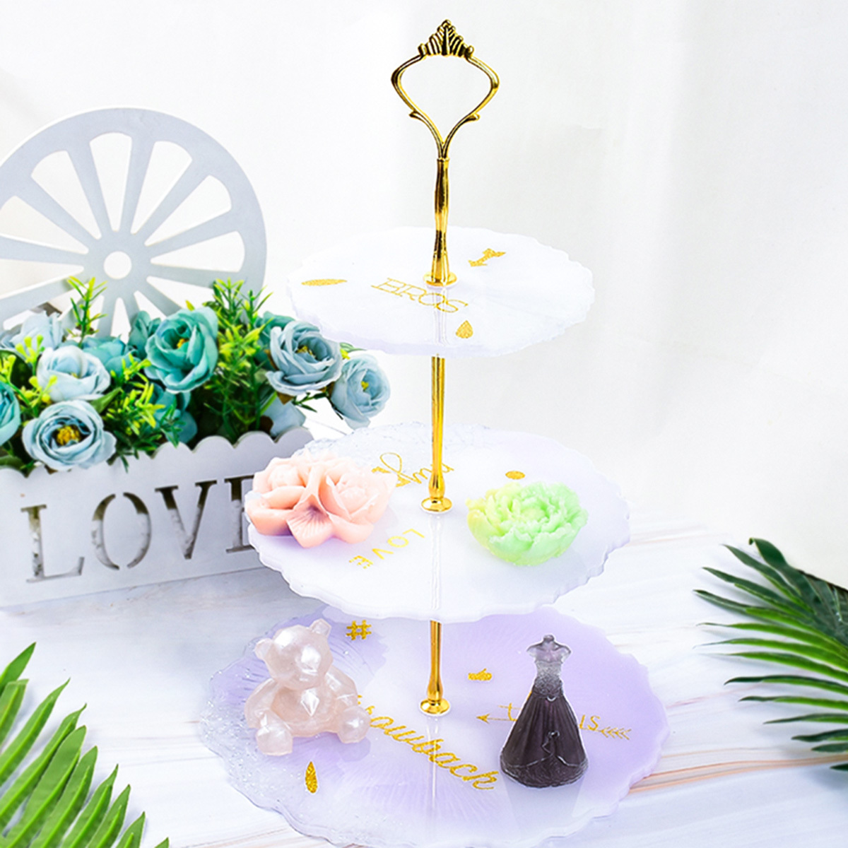 Diy Cake Stand Resin Tray Molds Epoxy Resin Cake Storage - Temu