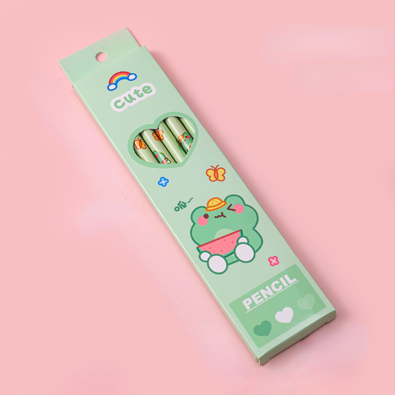 Cartoon Sweetheart Cute Pet Box Pencil Student Writing Hb - Temu