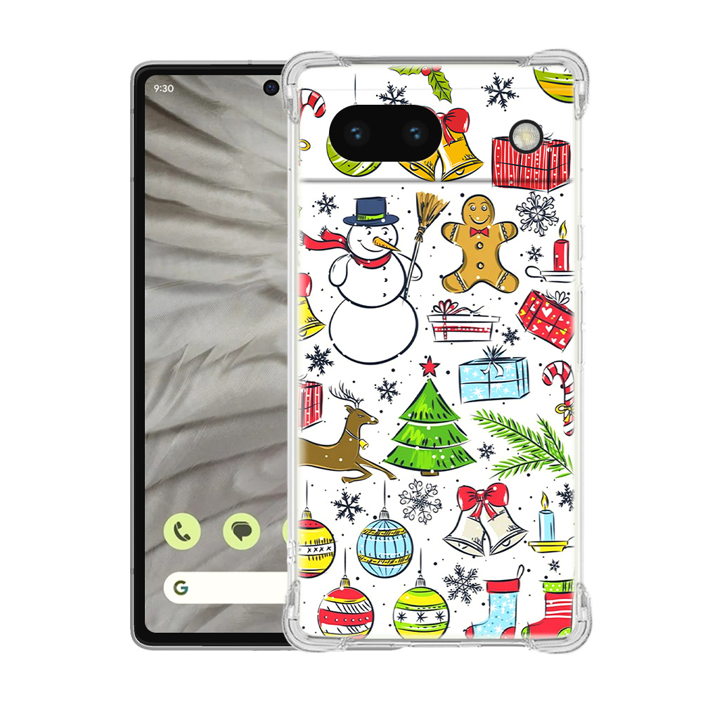 Funda Transparente Teléfono Móvil Patrón Popular Navideño - Temu Chile