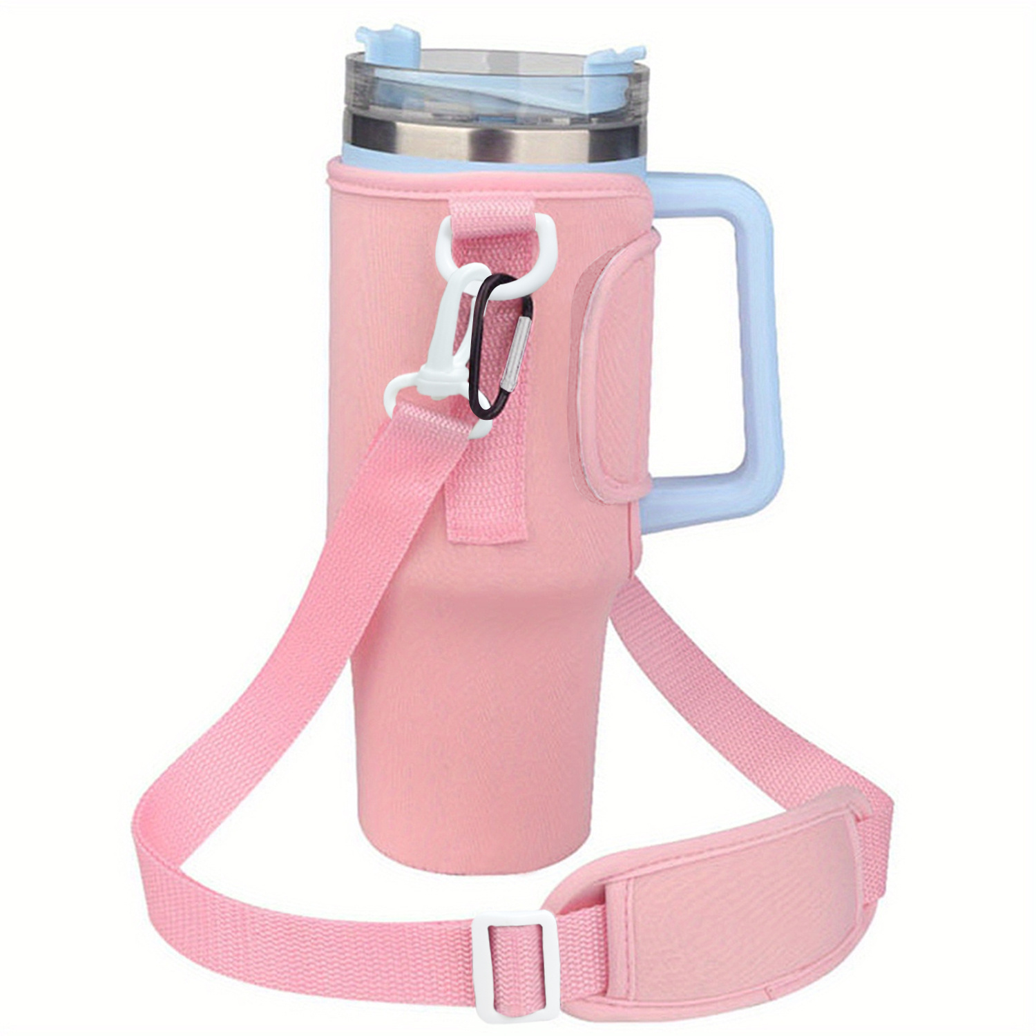Cup Holder Bag With Adjustable Strap And Pocket, For Stanley Cup, Anti  Scald Water Cup Holder, Cup Accessories - Temu