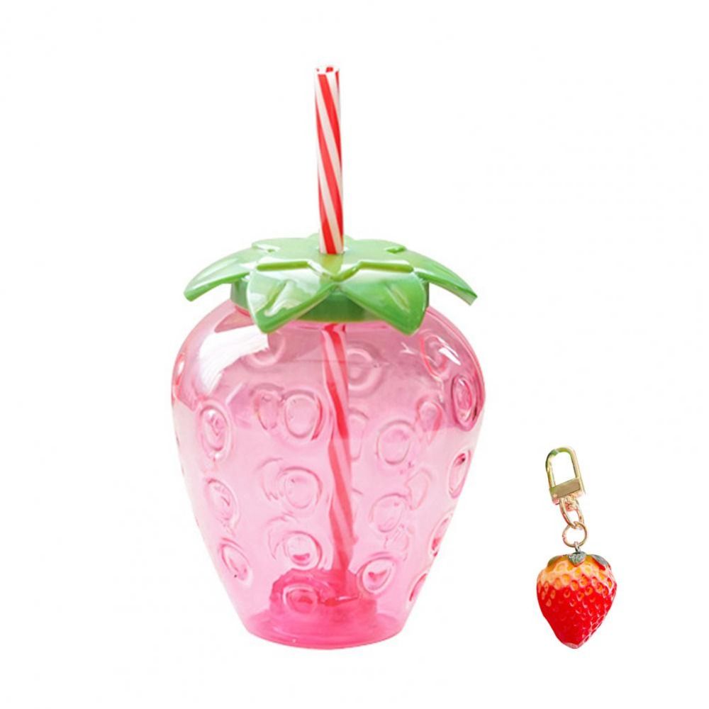 Kawaii Coffee Cup, Mug Kawaii Straw, Glass Strawberry