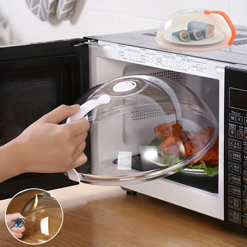 Améliorez Votre Cuisine Avec Ce Couvercle De Plaque Micro-ondes Facile À  Utiliser – Passe Au Lave-vaisselle Et Transparent. - Temu Belgium