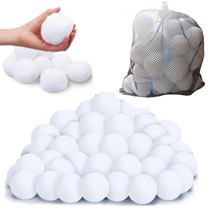  40 Pack Artificial Snowballs Artificial Snowball Christmas  Indoor Snowball Fight Fake Snowball with Bag for Kids Adults Indoor &  Outdoor Snow Fight & Toss Game(#1) : Home & Kitchen