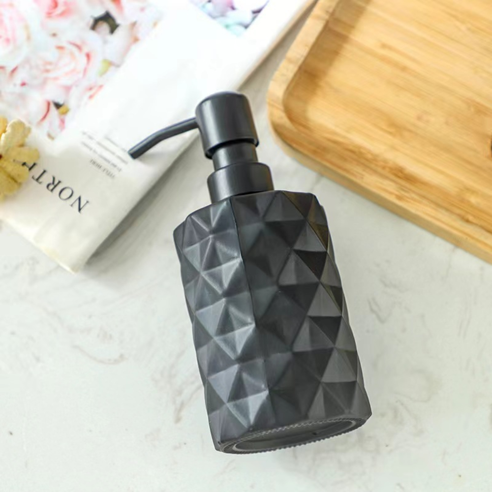 Refillable Soap Dispenser With Matte Black Liquid Pump - Temu