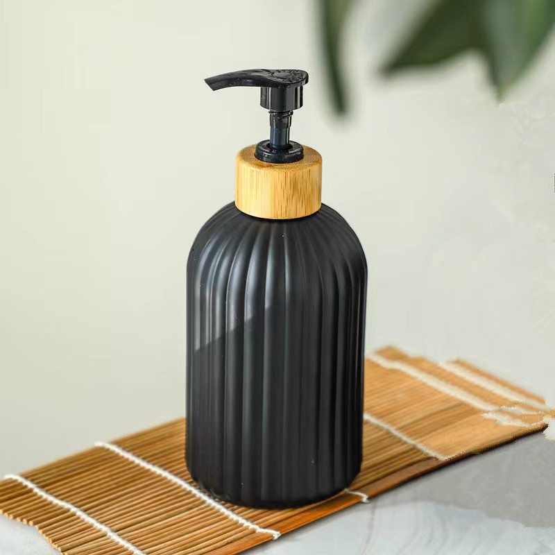 Refillable Soap Dispenser With Matte Black Liquid Pump - Temu