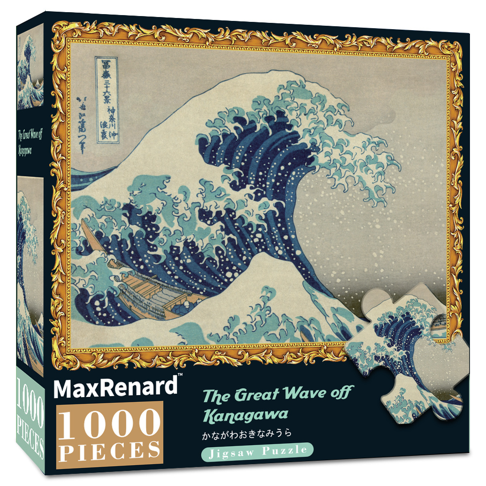 MaxRenard 大人用 1000 ピース パズル 神奈川沖浪裏 名画シリーズ 50*70cm 難しいジグソーパズル アートパズル