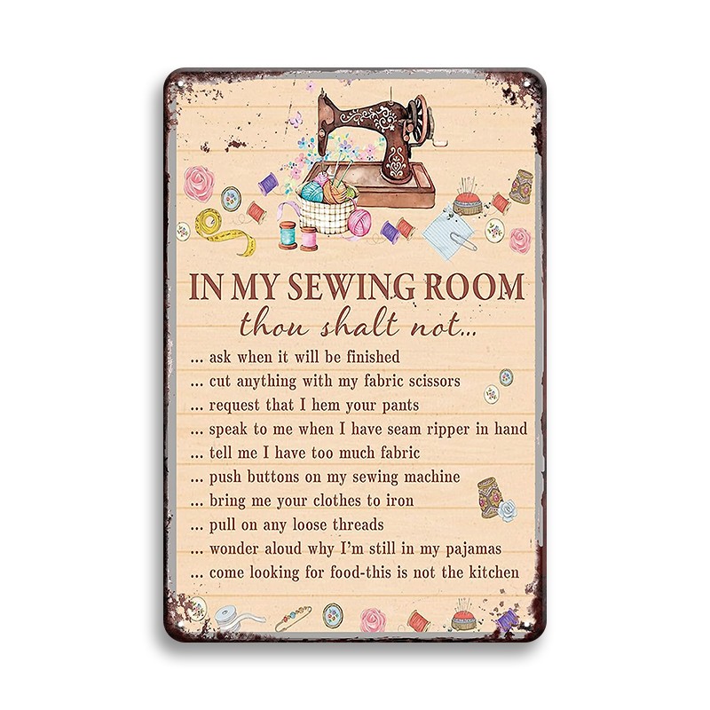 Sewing Room Decor Sewing Room Sign Antique Look Rustic Sewing
