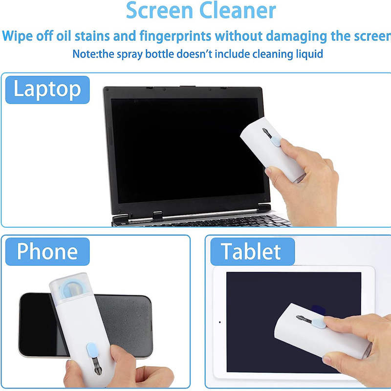 7-In-1 Portable Cleaning Kit Computer Headphone Cleaning Tool + Key Puller