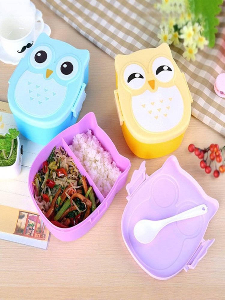 Owl Pattern Bento Box for Kids Cute Boys Lunch Box Girls Lunchbox