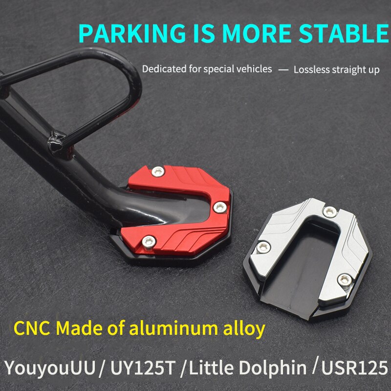 Motorcycle Kickstand Pad Parking Stand Side Stand Extension