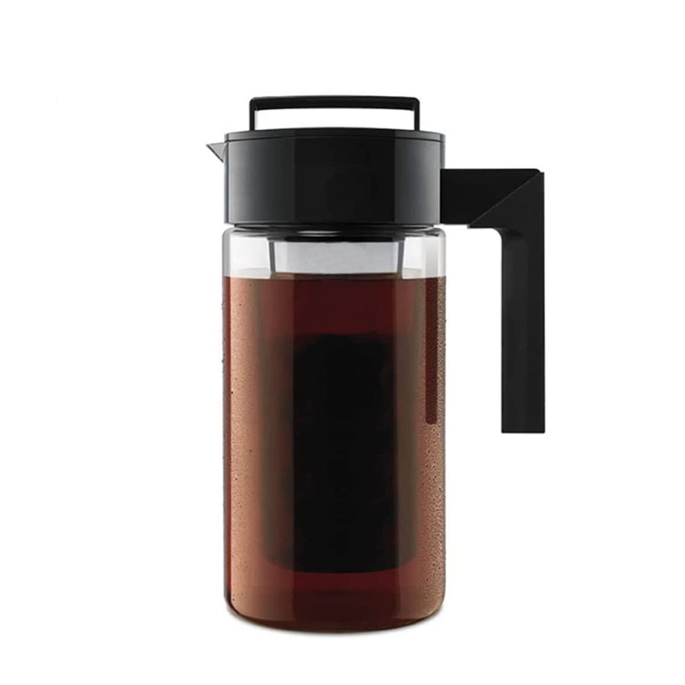 

1pc 900ml Tritan Iced Coffee Maker Cold Brew Coffee Maker Jar With Removable Mesh Filter Tea Pitcher Kitchen Gadgets Black