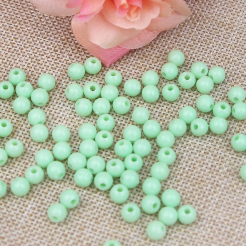 100pcs 8mm Acrylic Candy Colors Round Beads Mix Pastel Color Plastic Beads  Cute Transparent Beads For Bracelets Jewelry Making