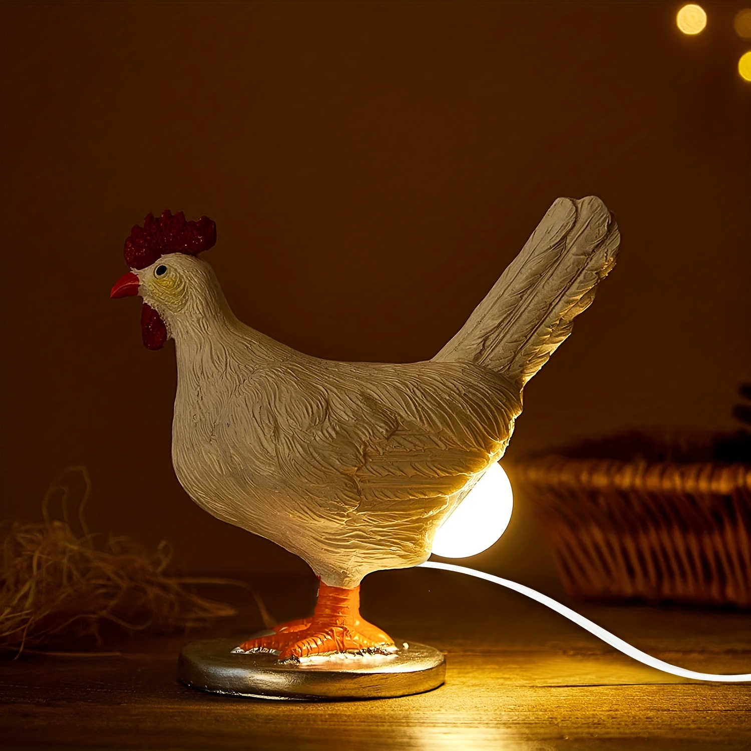 Chicken Egg Lamp Chicken Lamp Lifelike Led Egg Lamp Light Temu