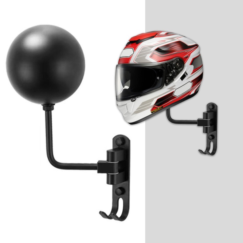 Soporte para casco de motocicleta, 2 unidades, gancho de rotación de 180  grados, para chaqueta, soporte de pared con 2 ganchos, colgador de casco  para
