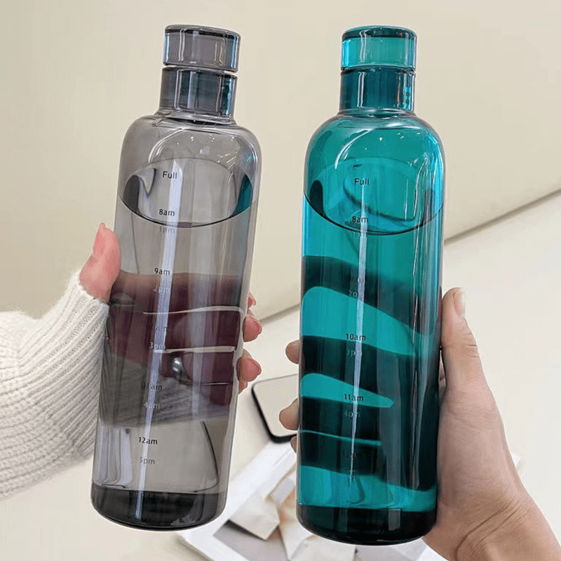 1pc PC Water Bottle(With Straw), Minimalist Clear Drinking Bottle For  Indoor & Outdoor