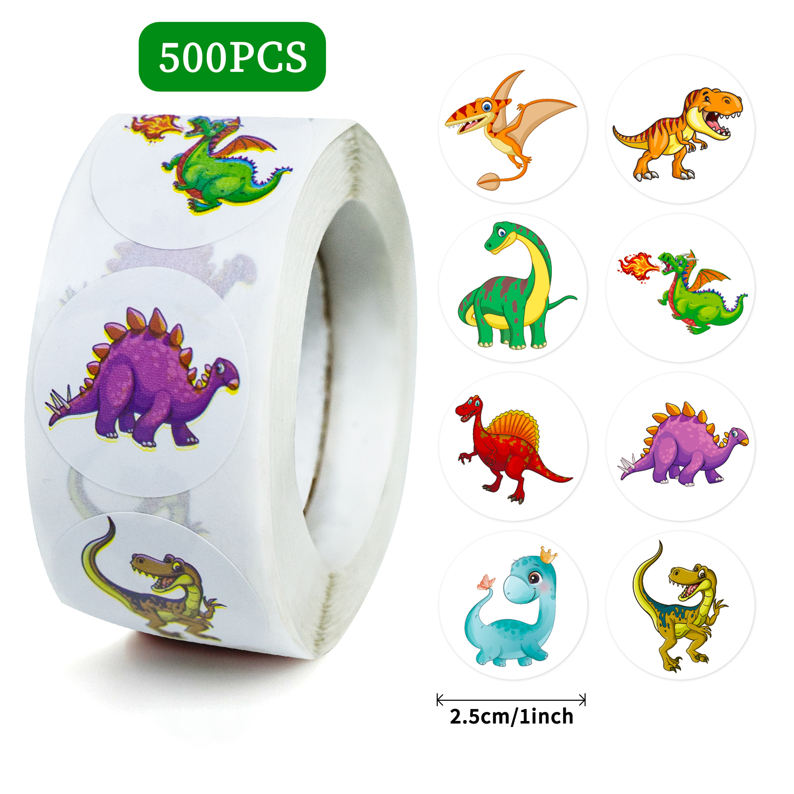 Stickers muraux dinosaure Mignon petit dinosaure vert - TenStickers