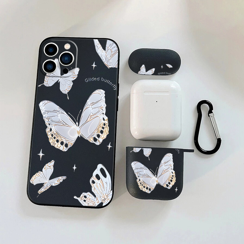 

1pc Case For Airpods 1 Or 2 & 1pc Graphic Printed Phone Case For 11 14 13 12 Pro Max Xr Xs 7 8 6 Plus Mini, For Airpods 1 Or Earphone Case Cht Luxury Silicone Cover Soft Earphone Protective Cases