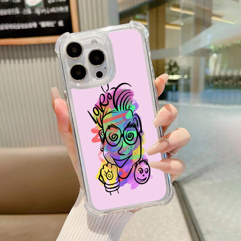 Iphone 11 Case Pink Rainbow Transparent Phone Case For iPhone 13 Pro Max 12  Mini 11 X XS XR 7 8 Plus SE Fashion Soft Shockproof Cover 