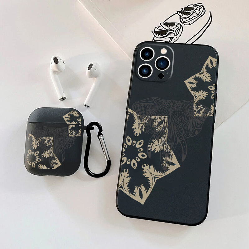 2pcs Funda Teléfono Elefante Iphone 14 13 12 11 Pro Max X Xr - Temu