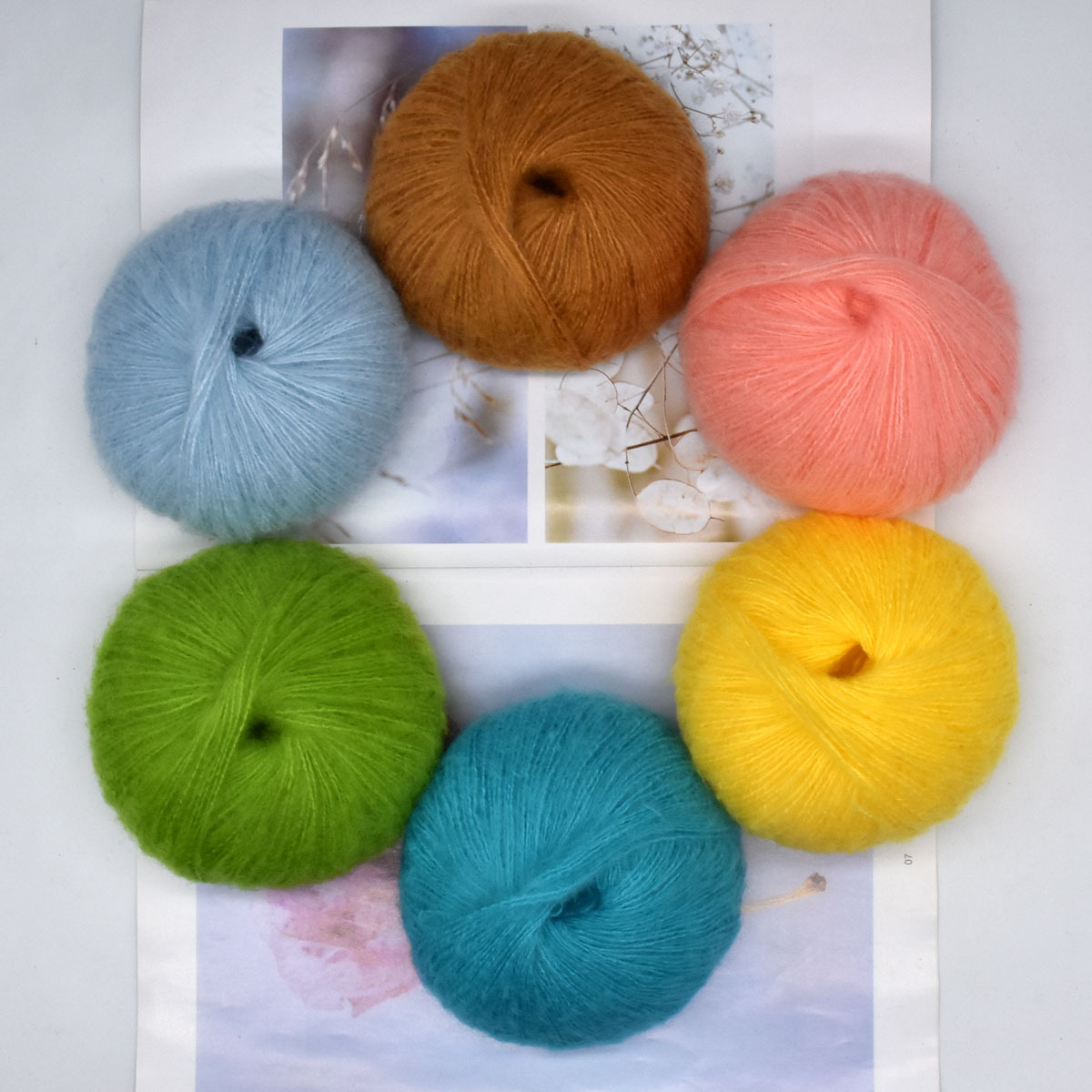 100g Colorful Plush Wool Thread Cashmere Soft for Sweater Hat Mohair Yarn  Colored Dots Knitting Spokes Hook Needlework