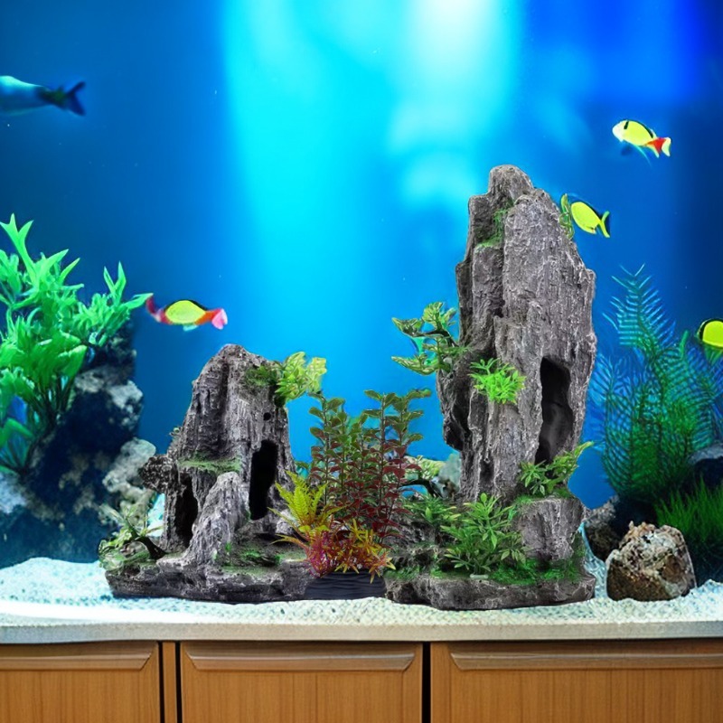 3pcs Fish Tank Plant Plastic Artificial Plant Aquarium Landscape