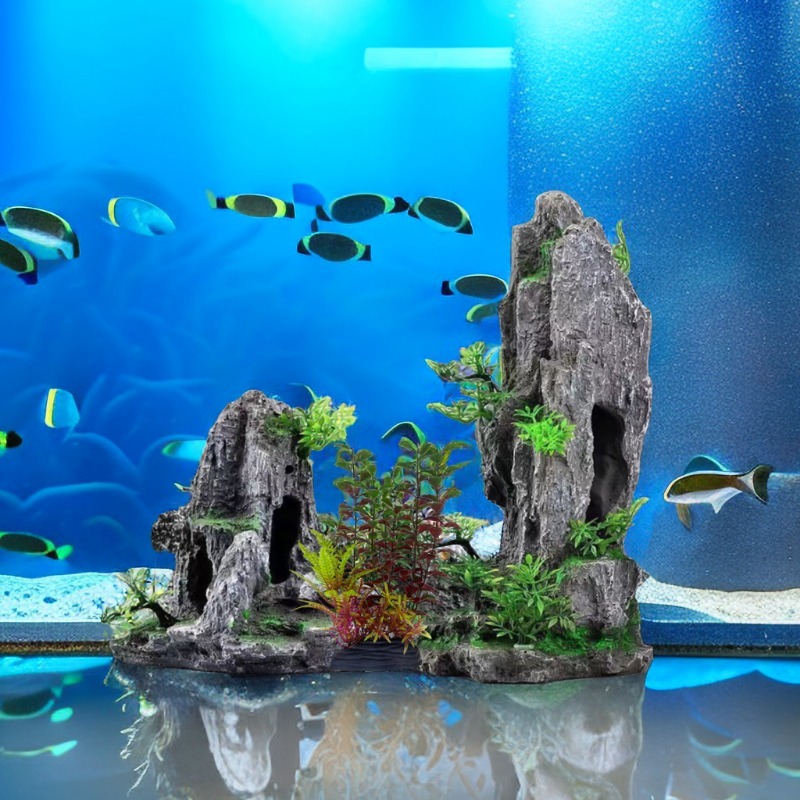 Artificial Fish Tank Plant Landscap Water Aquatic Aquarium Grass Fast Lawn  X6B5 