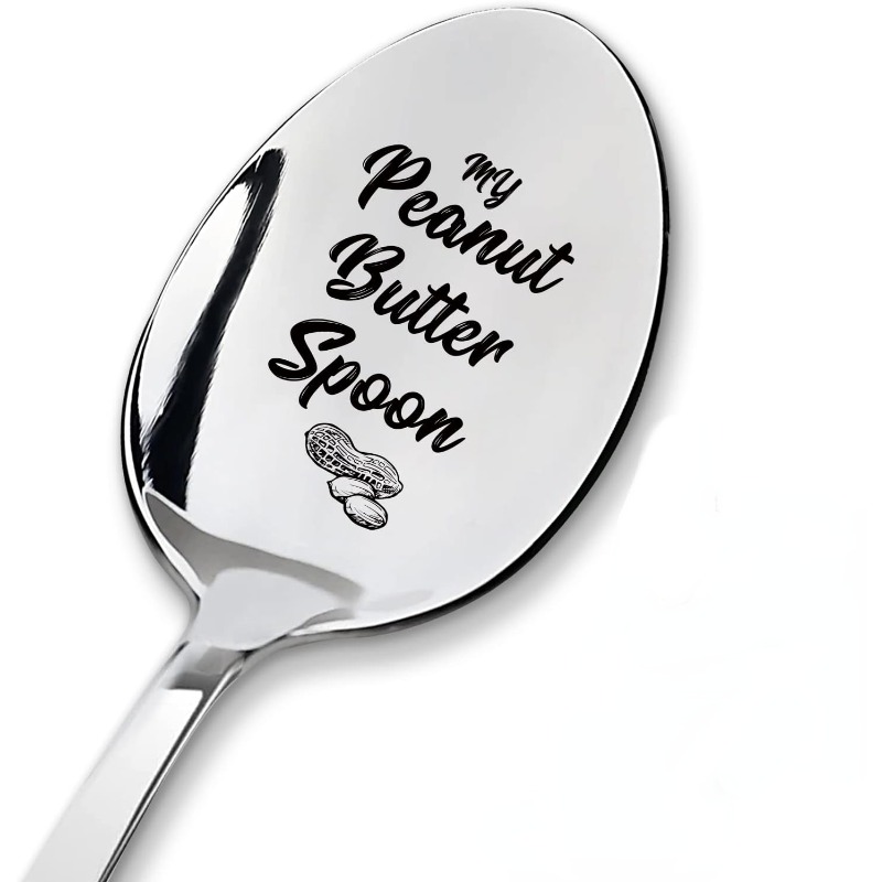 Peanut Butter Spoon - Custom Spoon - Personalized Daddy Gift - Engraved  Name Peanut Lover Coffee Spoon - Boyfiend Gift for Him Fathers Day Gift  Spoon