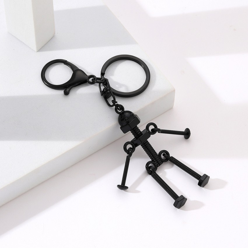 1pc Men Robot Charm Fashionable Keychain For Key Decoration