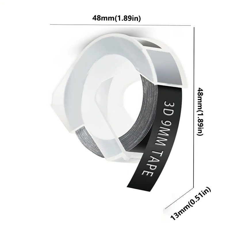 2 bandes d'étiquettes manuelles en relief CIDY 9mm 3D, imprimante d' étiquettes appropriée DYMO1610 / Motex1540 (