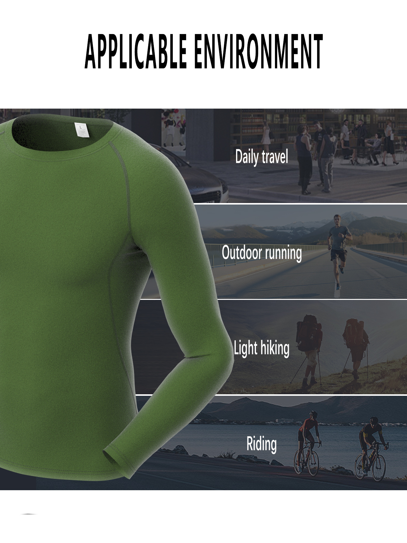 men's compression long sleeve shirt - high stretch