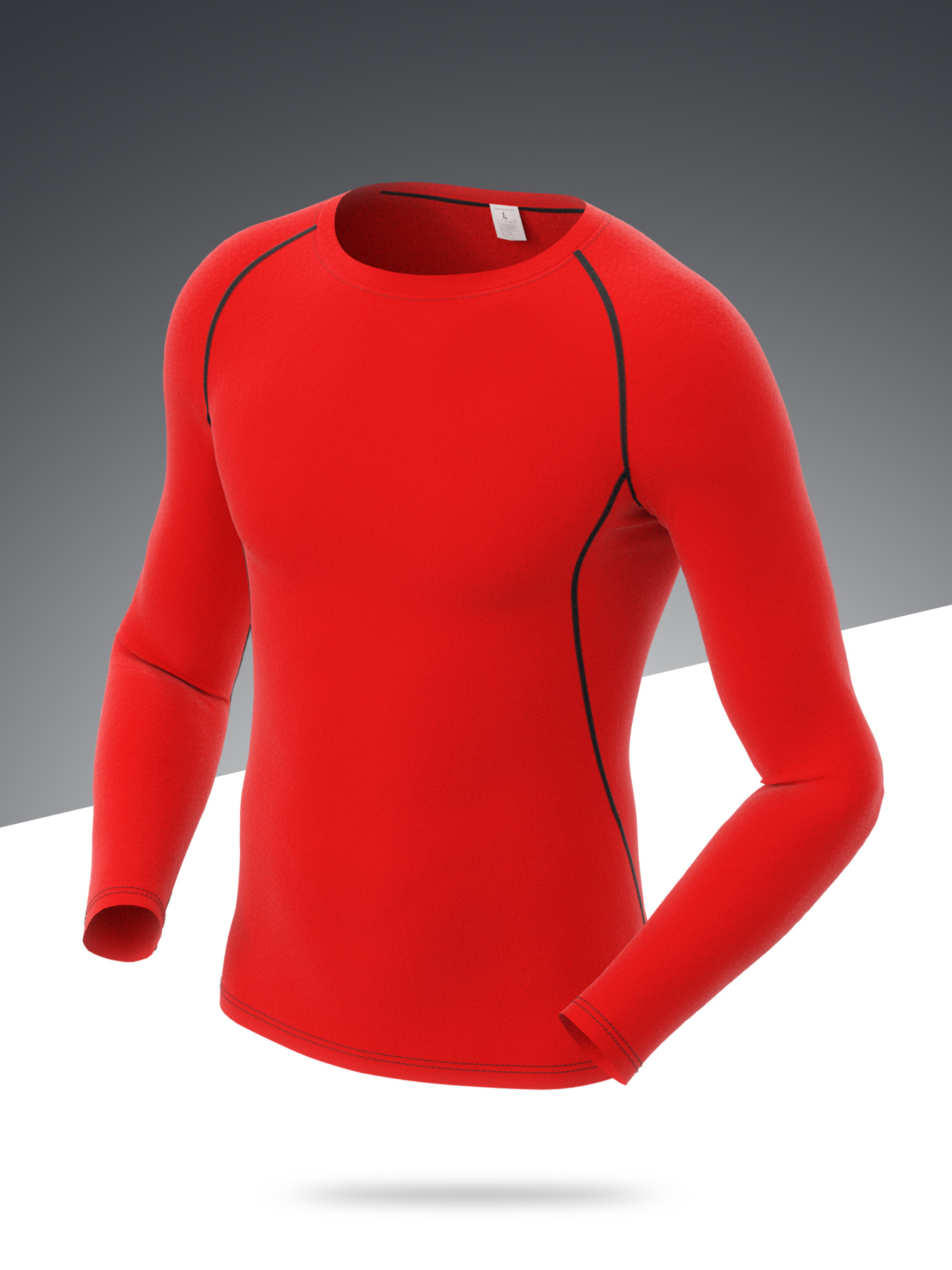 men's compression long sleeve shirt - high stretch
