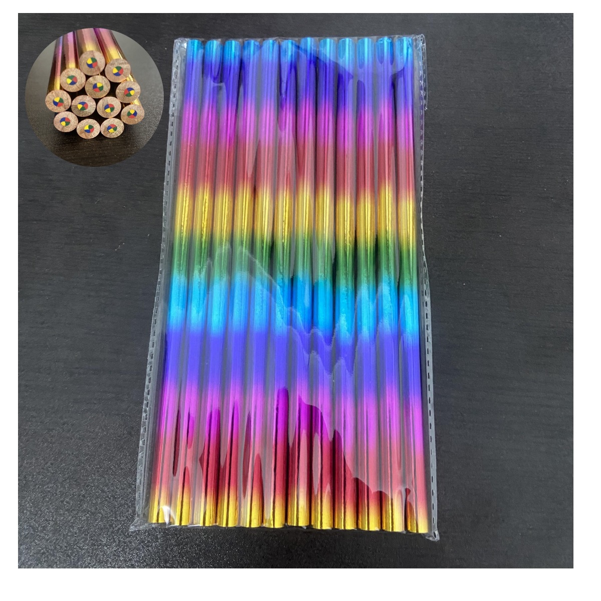 4 Color Rainbow Pen Diy Creative Colorful Rainbow Pencil - Temu