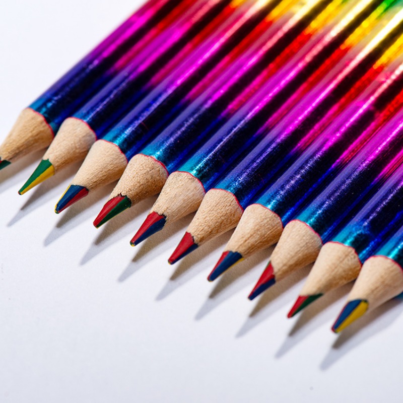 4 Color Rainbow Pen Diy Creative Colorful Rainbow Pencil - Temu