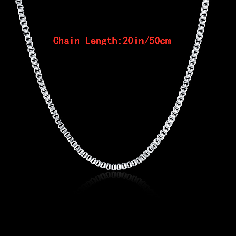 Black 2mm Box Chain Necklace