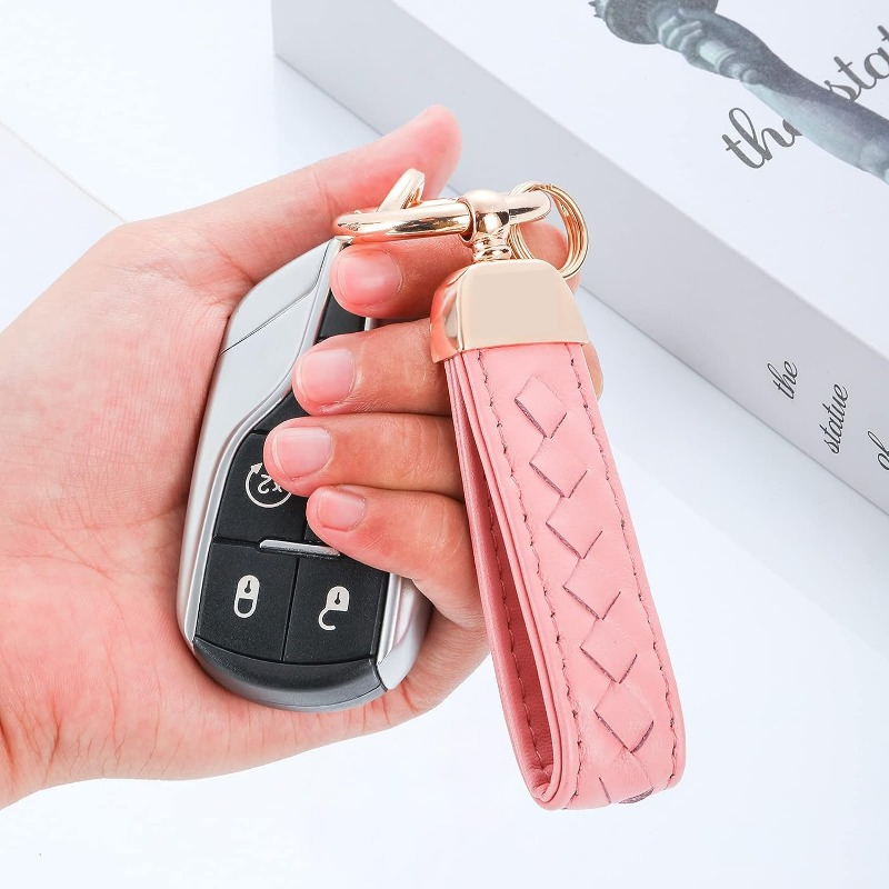 Leather Car Keychain,universal Key Fob Keychain Leather Key Chain