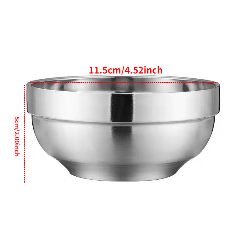 Stainless Steel Instant Noodle Bowl Double-layer Student Canteen