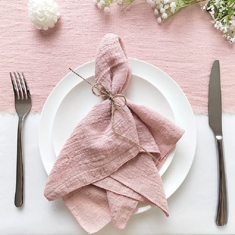 4PCS Cloth Napkins 100% Solid Cotton Table Napkins Serviettes Soft Washable  And Reusable For Dinner Weddings Parties Restaurant