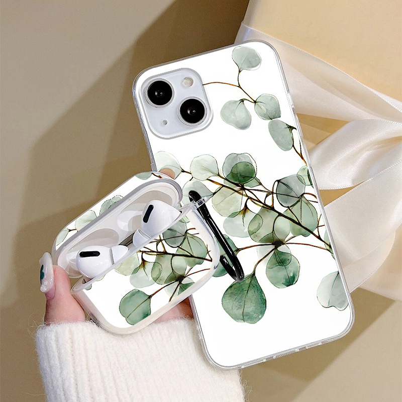 

1pc Case For Airpods Pro & 1pc Case Flower Graphic Phone Case For Iphone 11 14 13 12 Pro Max Xr Xs 7 8 6 Plus Mini Earphone Case Luxury Silicone Cover