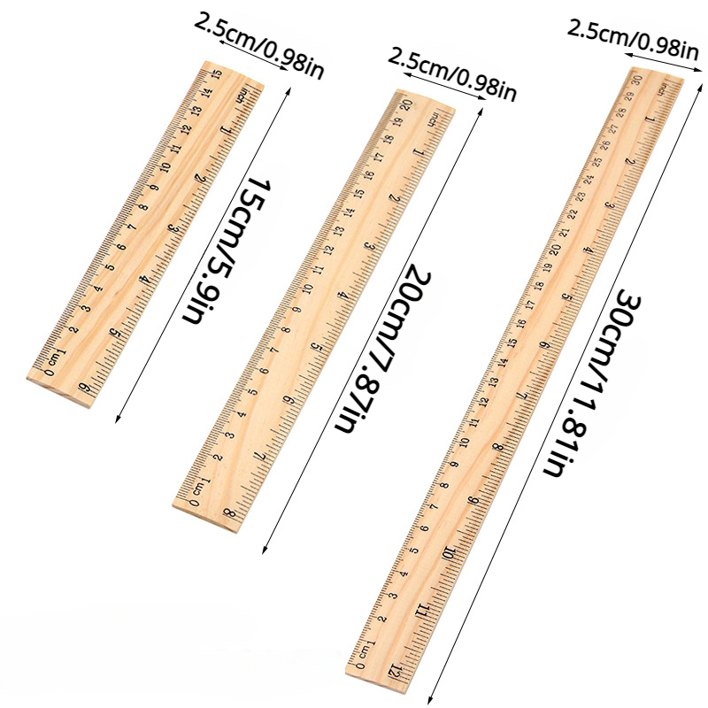 20cm Wooden Scale Ruler, For Kids, Size: 7 Inch