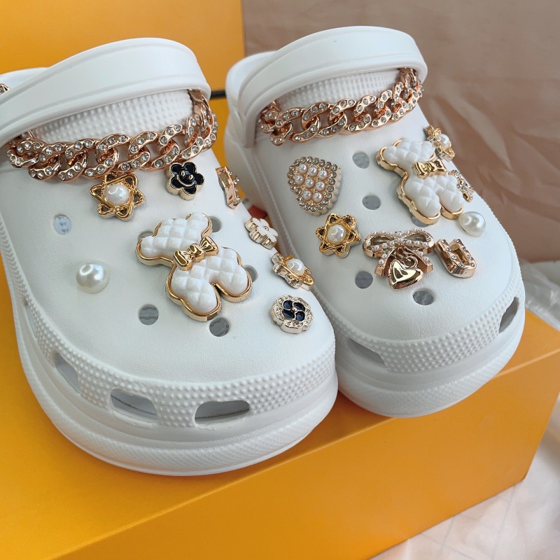 Fashion Bear Series Shoe Charms With Chains For Cool - Temu