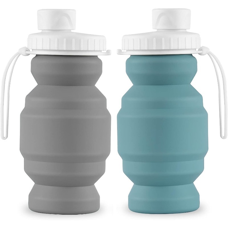 Durable Collapsible Silicone Water Bottles Foldable Silicone
