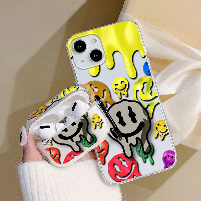 

1pc Case For Airpods Pro & 1pc Case Bitter Smile Mask Graphic Phone Case For 11 14 13 12 Pro Max Xr Xs 7 8 6 Plus Mini, Airpods Pro (2nd Generation) Earphone Case Cht Luxury Silicone Cover