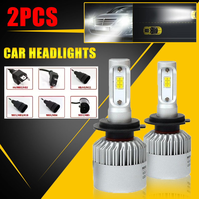 Bombillos LED Focos Para Auto Carro H4 Luz De Coche Faros Faro Delanteros  2PC 