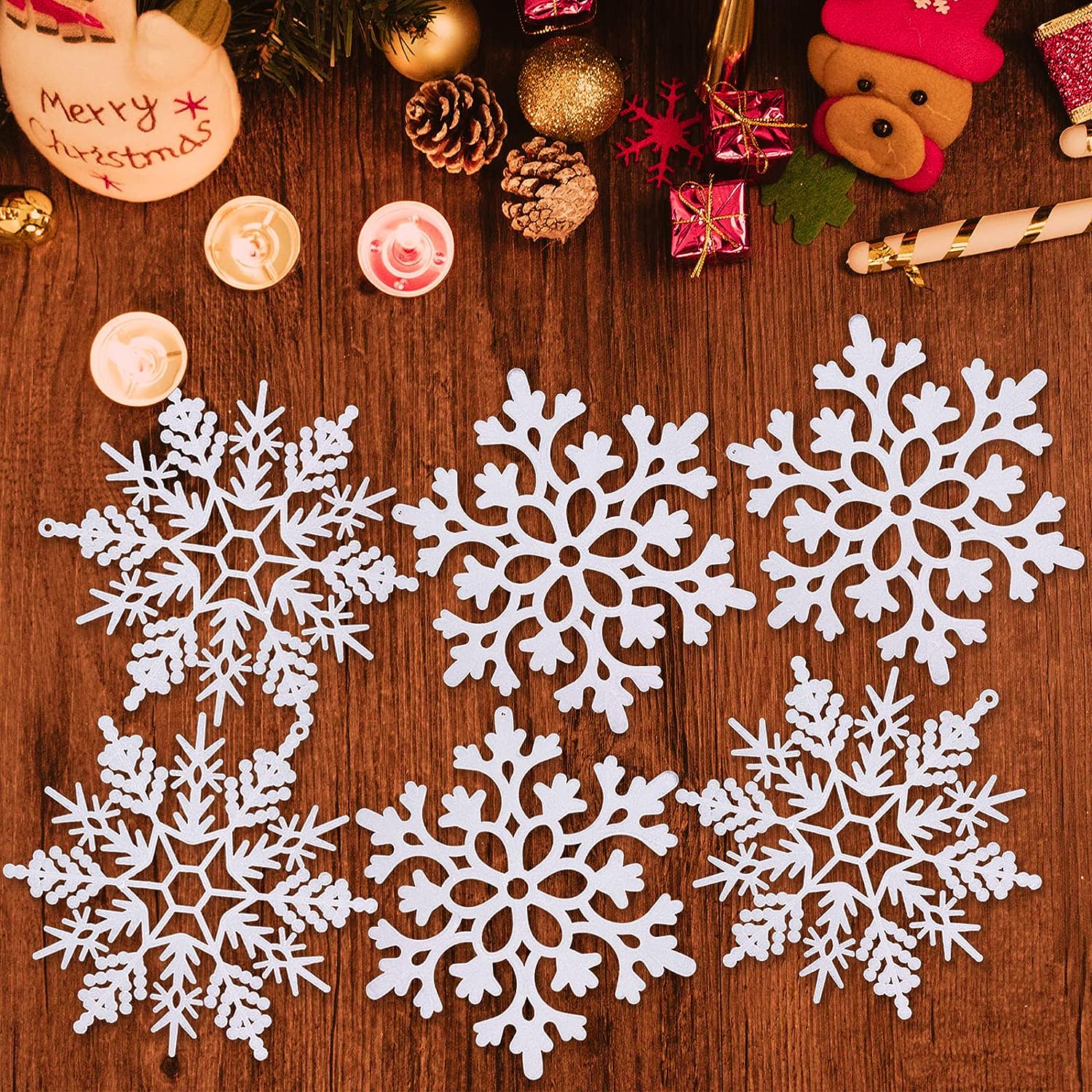 Winter Snowflake Decorations, White Standing Wooden Snowflakes Christmas Snow  Flakes Decorating Tabletop Wooden Snowflakes Decor, For Home Photo  Props,christmas Decor,home Decor,party Decor,thanksgiving Gift - Temu  Bahrain