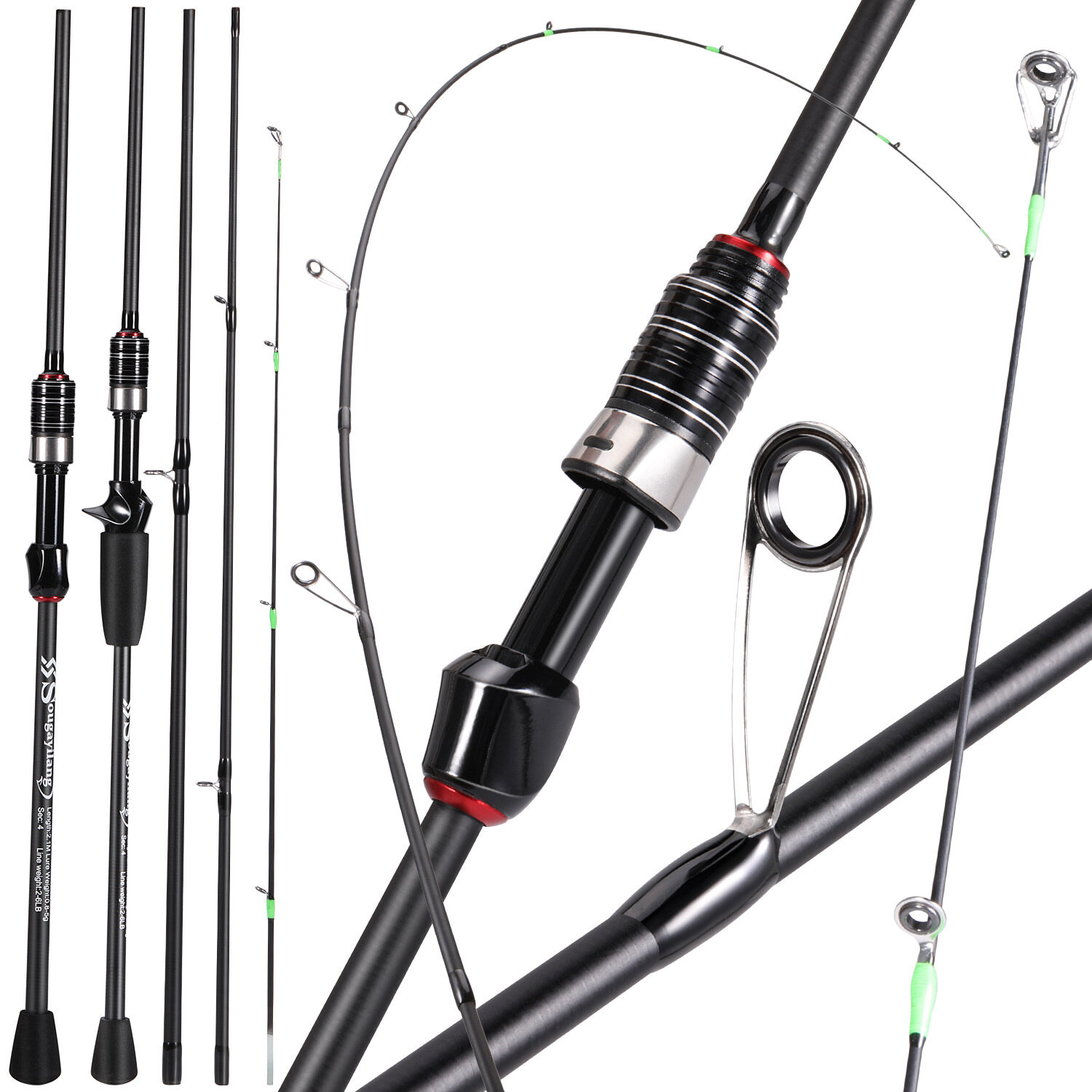 Sougayilang Micro Fishing Rod 4 section Ultralight Fishing - Temu Canada