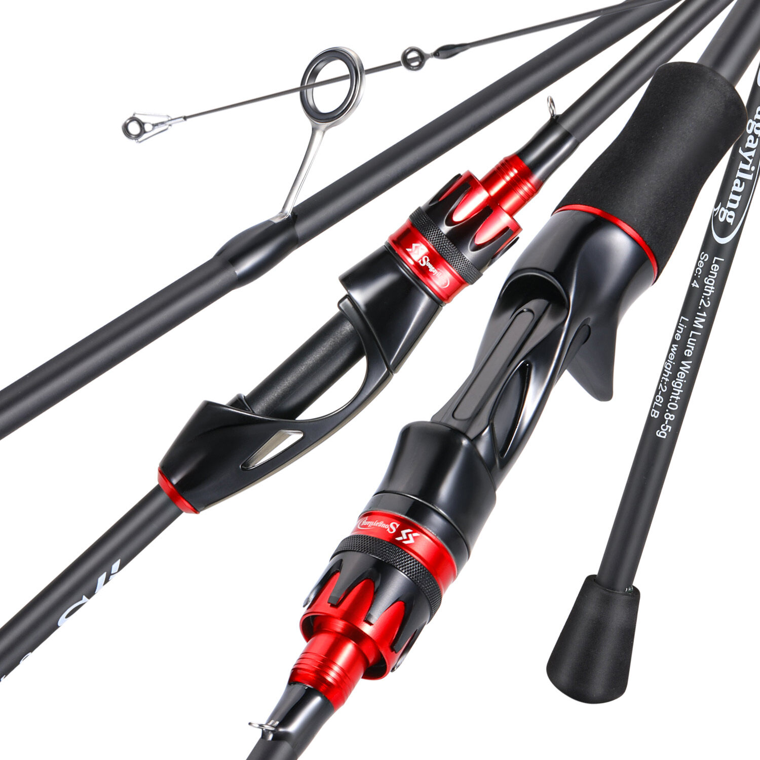 Fishing Rod for Freshwater and Saltwater Fishing 4-Section 2.1m / 2.4m  Spinning Rod Casting Rod High quality